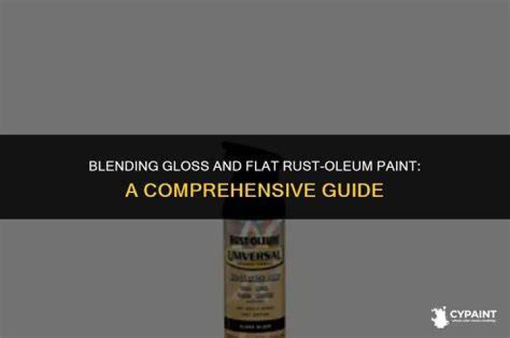 Can you mix gloss paint with flat paint