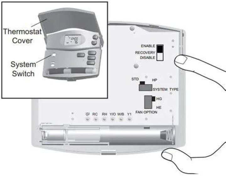 How do I reset my hunter thermostat 44155c