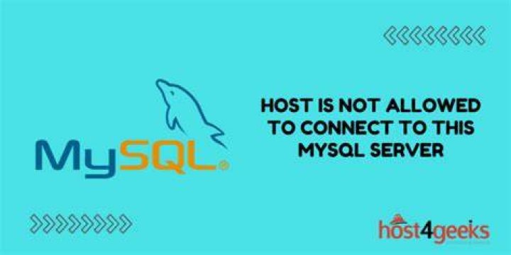 Is not allowed to connect to MySQL server