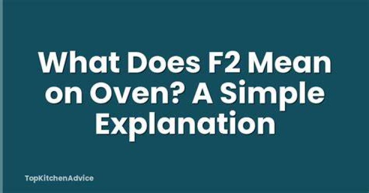 What does f2 mean on a Hotpoint oven