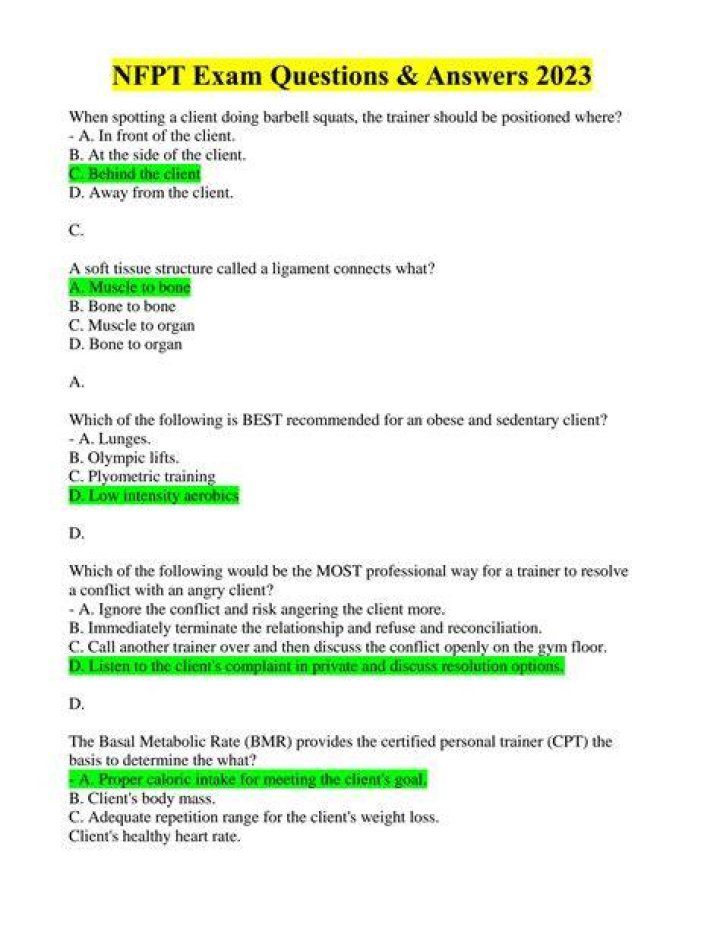 What is on the NFPT exam