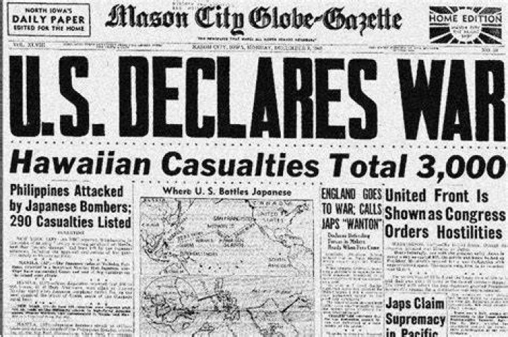When did the US last declare war