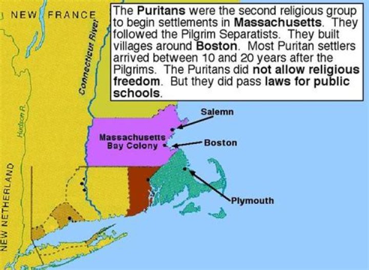 Why did the Puritans settle in Massachusetts Bay