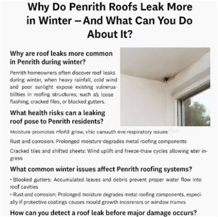 Why do roofs leak in the winter